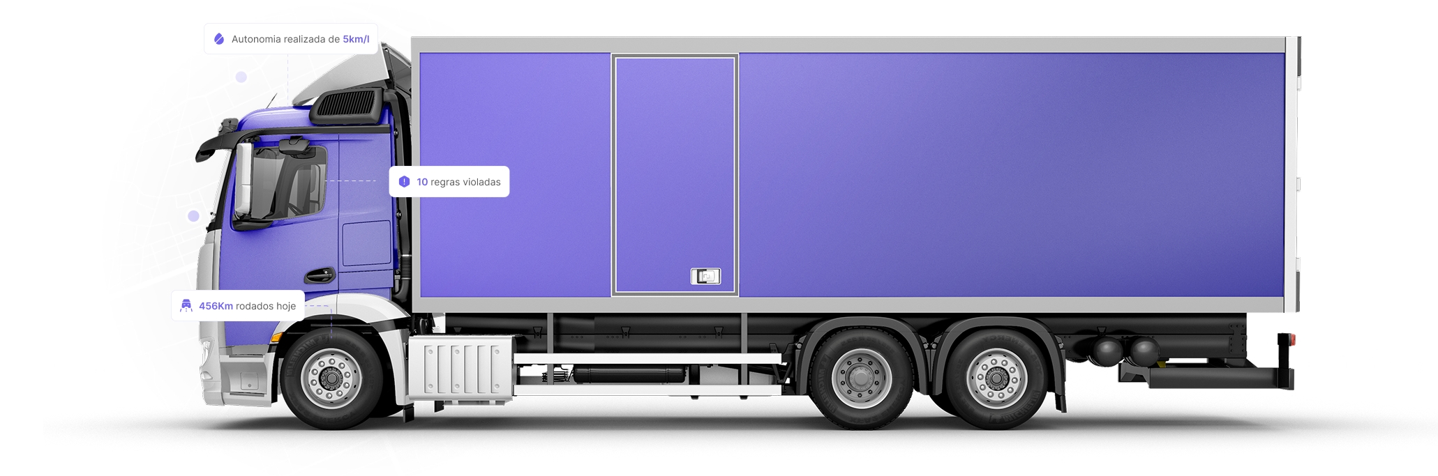 Frota de veículos com rastreamento Agility